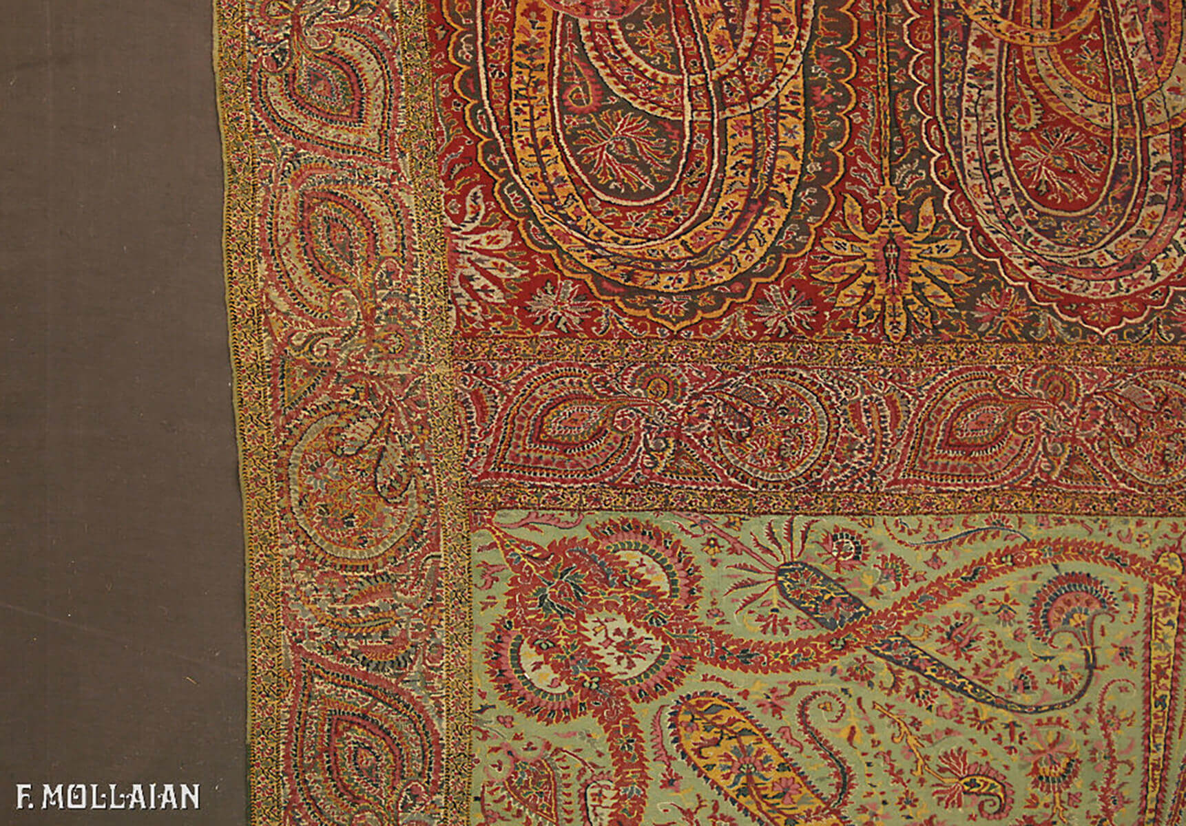 A Rare Antique Indian Kashmir Shawl Textile n°:66042703